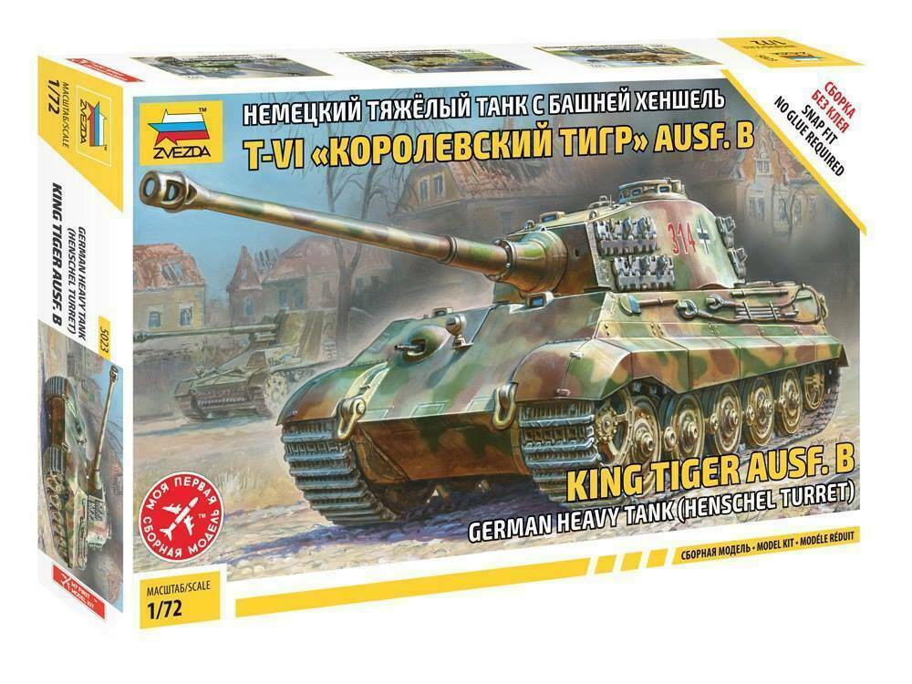Zvezda Model Kit 5023 German Heavy Tank King Tiger (Henschel Turret)