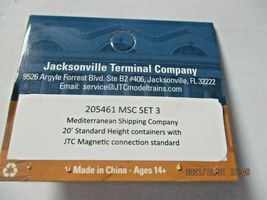 Jacksonville Terminal Company # 205461 MSC SET 3, 20' Container N-Scale image 4