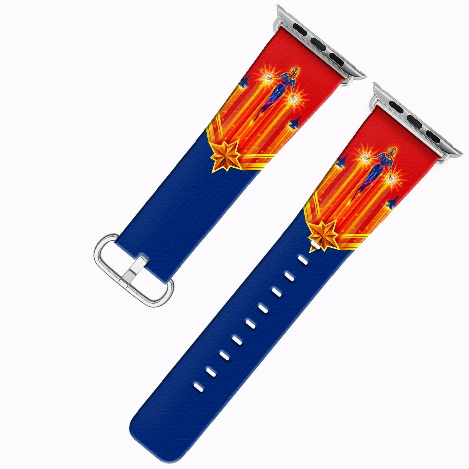 Captain Marvel Apple Watch Band 38 40 42 44 mm Fabric