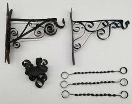Two(2) Vintage Non-Matching Curtain Rod Holders Brackets &amp; Misc Craft Stuff - $39.49