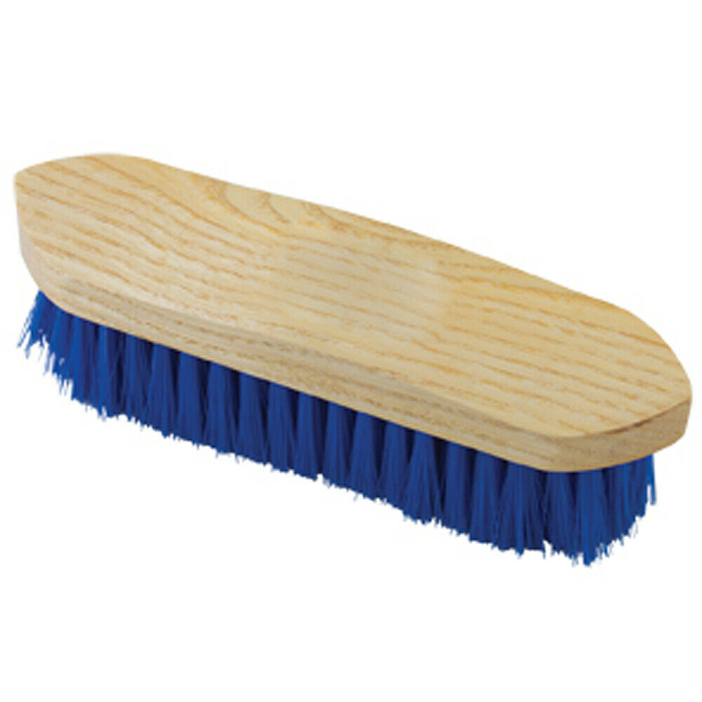 8 1/2 in Hilason Horse Soft Bristle Dandy Brush Blue U5BL Grooming