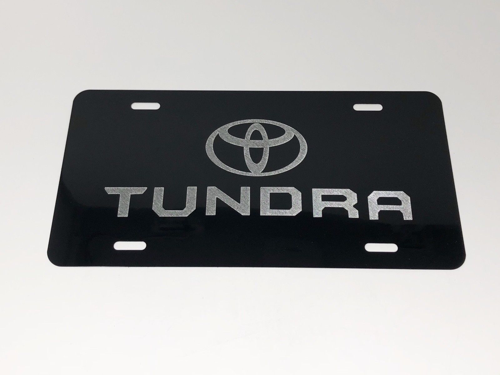 Toyota New Tundra LOGO Car Tag Diamond Etched on Aluminum License Plate
