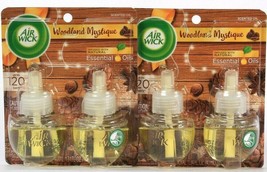 2 Packs Air Wick 1.34 Oz Woodland Mystique 2 Count Scented Essential Oil Refills