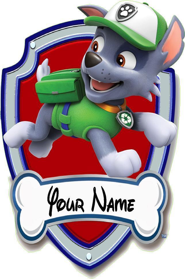Paw Patrol, Rocky shield Window View Color 3D Wall Sticker Wall Mural