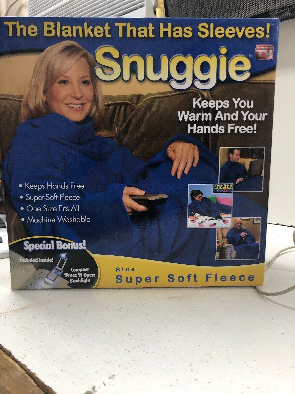 Snuggie Blanket With Sleeves, Blue Blankets & Throws