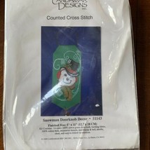 Vtg Candamar Designs Counted Cross Stitch Kit Snowman Doorknob Decor 51143 - $7.87