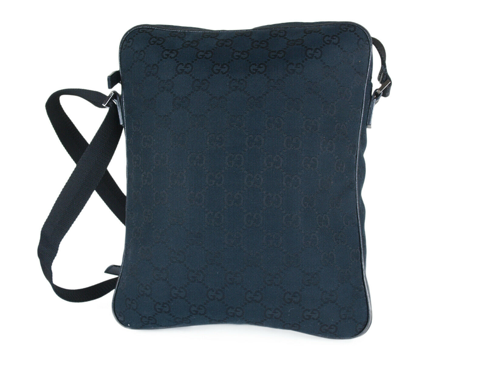 GUCCI GG Web Canvas Leather Black Crossbody Shoulder Bag GS2387 - Women&#39;s Bags & Handbags