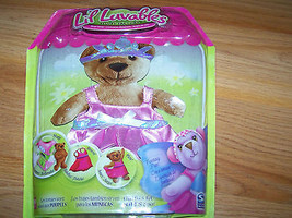 Lil Luvables Fluffy Factory Bear Doll Clothes Pink Dress & Tiara Costume New - $10.00