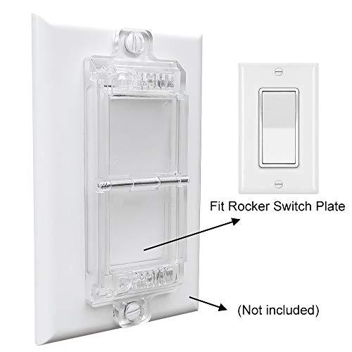 Rocker Light Switch Guard, ILIVABLE Child Proof Switch Plate Cover Guard Protect Switch Plates