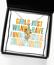 Inspirational Necklace Girls Just Want To Have Fun Color Sunflower-MC-NL  - $55.95