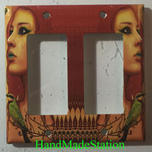 Artist Lady & Bird Toggle Light Switch Duplex Outlet Wall Cover Plate Home Decor image 5