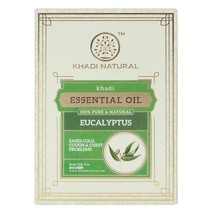 Khadi Natural Eucalyptus Pure Essential Oil 15 ml Ayurvedic Skin Face Body Care - $11.43
