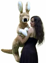 Giant Stuffed Kangaroo 42 Inches With Baby In Pouch Made in the USA America - $195.93