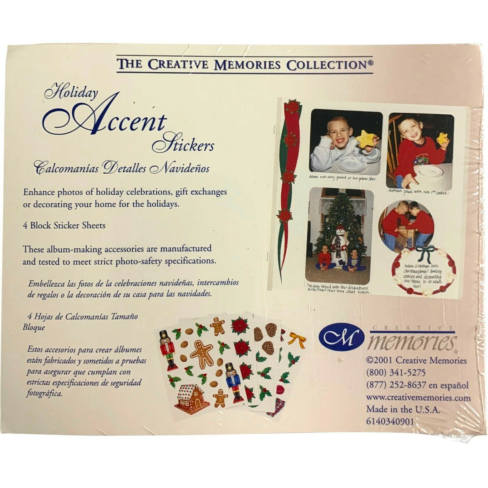 CREATIVE MEMORIES POWER PALETTE BLACK AND WHITE TITLES STICKERS NIP