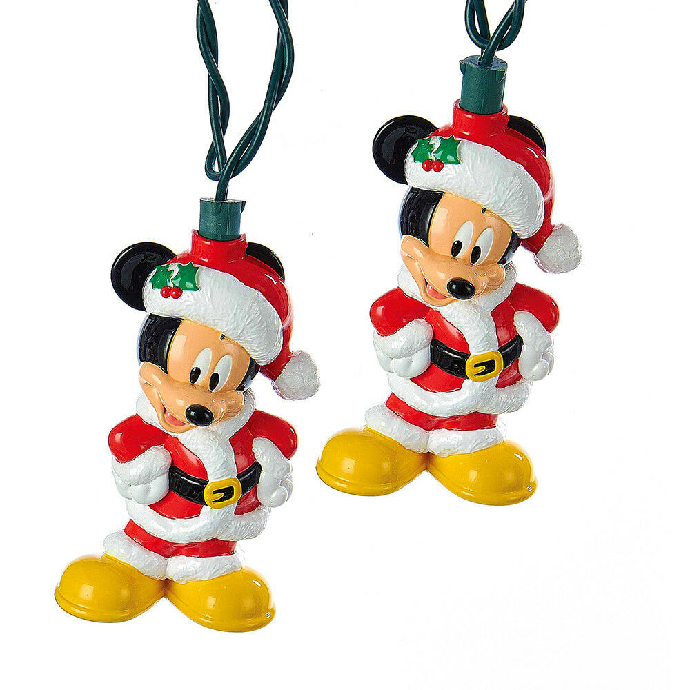 Disney Mickey Mouse Christmas Light Set Kurt Adler 6 Count