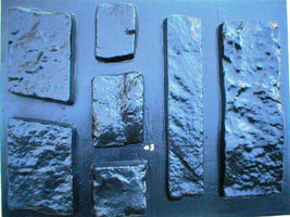 OKL43 - 5 SETS OF CONCRETE LIMESTONE MOLDS (43) MAKE 1000s OF ROCK WALL VENEER image 4