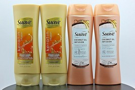 4 Pack! Suave Coconut Oil Damage Repair Shampoo & Keratin Conditioner, 12.6oz ea - $20.78
