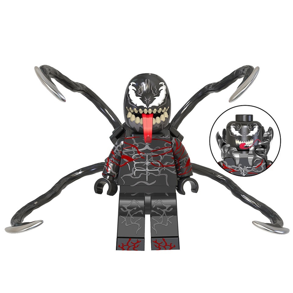 Riot Symbiote Marvel Venom Minifigures Weapons And Accessories Building Toy Complete Sets Packs