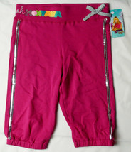 New Disney Hannah Montana girls sequin trim pink color cropped pants - $1.99
