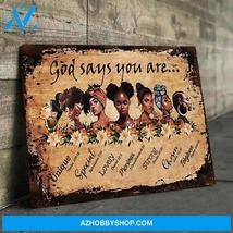 Black Girl God Say You Are Flower Canvas Poster Home Decor Art Prints - $49.99