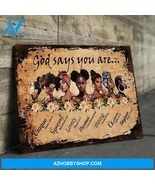Black Girl God Say You Are Flower Canvas Poster Home Decor Art Prints - $49.99
