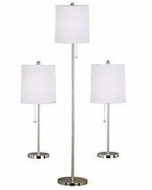 Kenroy Home Glam Lamp Sets, 25 Inch Height with Steel Finish - $169.20