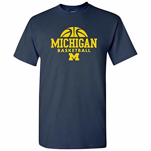 Michigan Wolverines Basketball Hype Mens T-Shirt - Large - Navy - Fashion