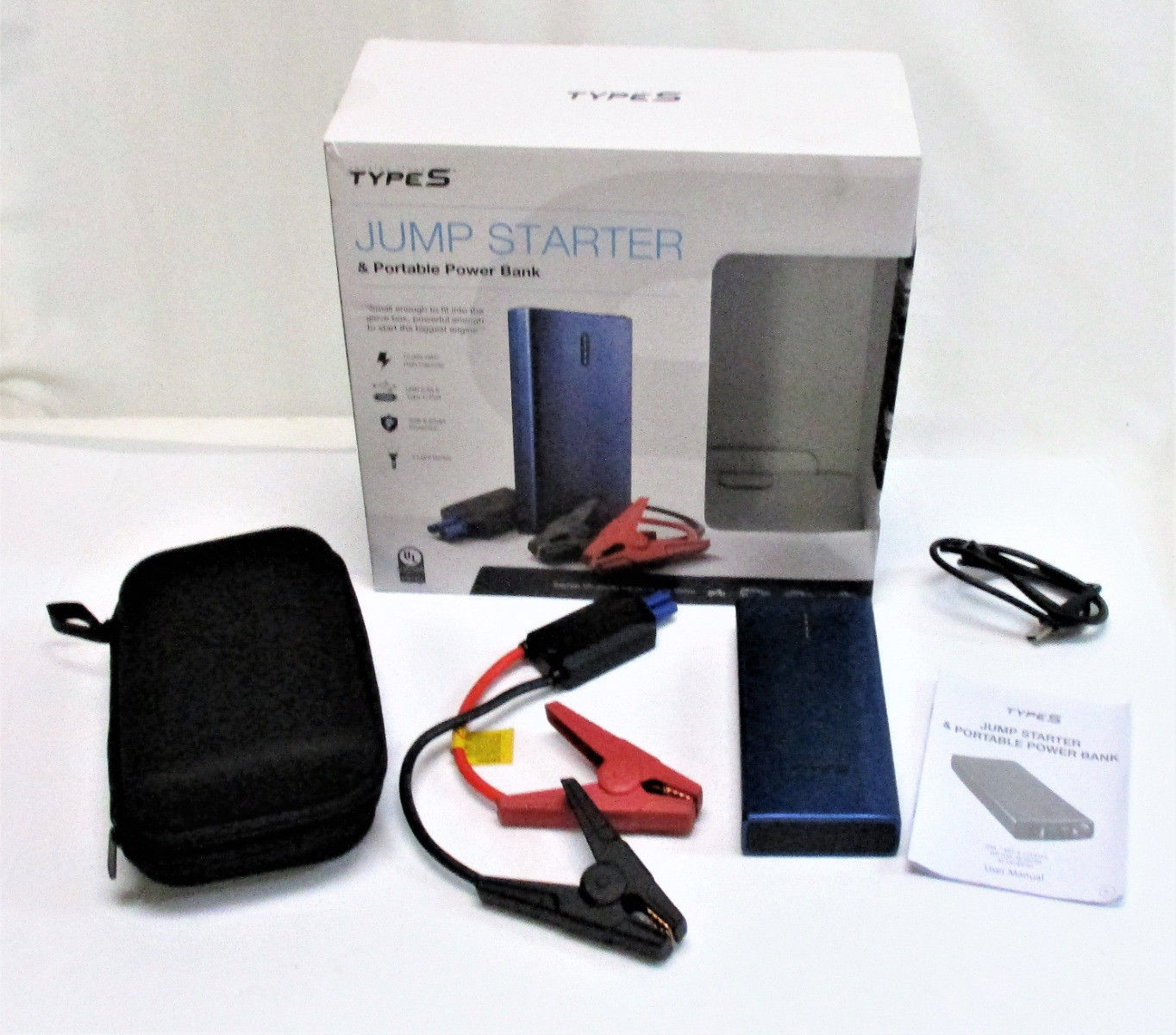 Winplus Type S Jump Starter And Portable Power Bank 2 USB Charging Ports Parts & Accessories