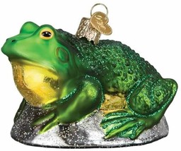 Old World Christmas Bull Frog Blown Glass Christmas Ornament 12565 - $16.88