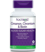 Natrol Cinnamon, Chromium &amp; Biotin 60 Tabs - $29.86