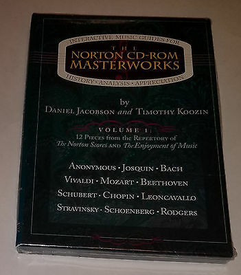 SEALED Norton CD-ROM Masterworks Interactive Guide History Anaylsis Appreciation - $98.95