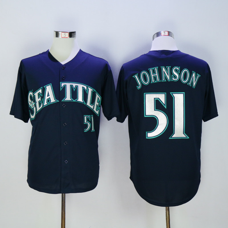 Swen Logo Seattle Mariners 51 Suzuki Ichiro Navy Blue Cool Base