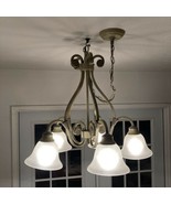 5 Bulb Chandelier Hanging Light Fixture Incandescent Ceiling Lamp 26” Pr... - $78.39