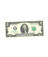 $2.00 Uncirculated US $2 Bill REAL US Currency Crispy NEW YORK Fed Reserve - $6.92