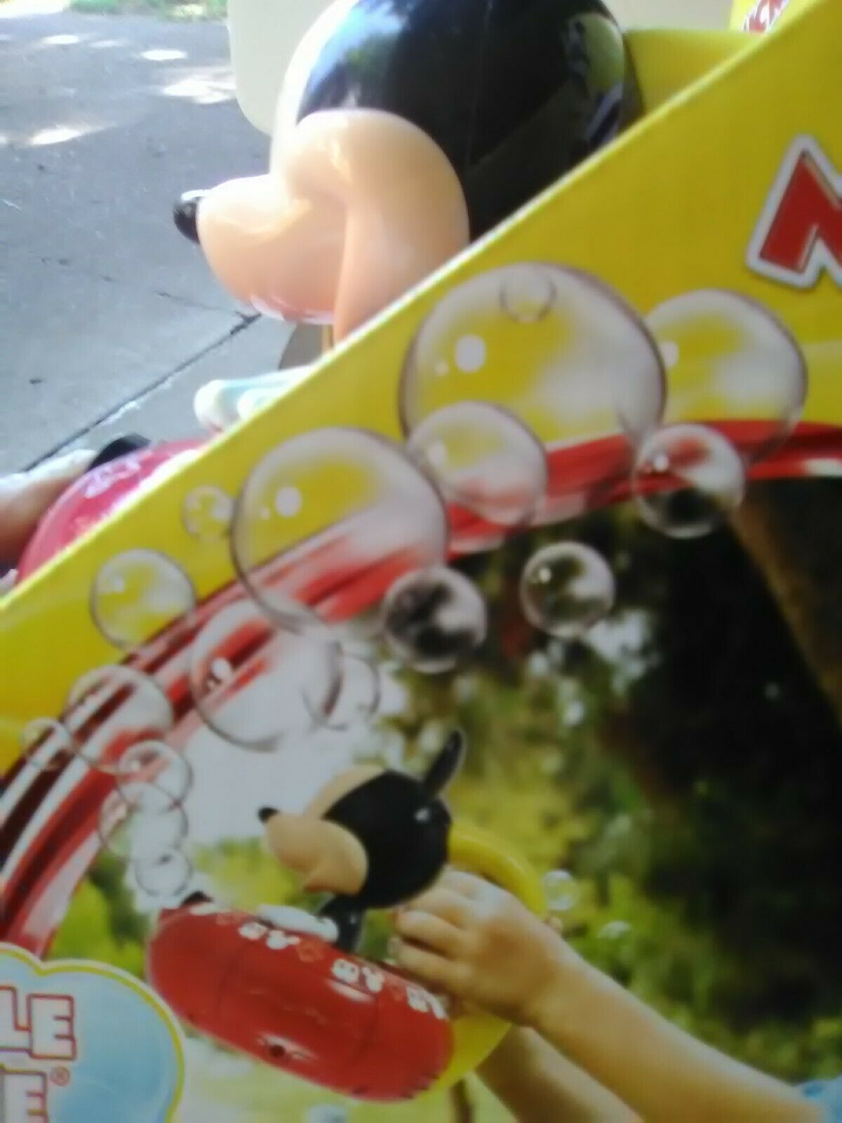 Disney Junior Mickey Mouse Bubble Maker Machine with bubble solution