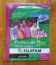 Fujifilm Photo Paper 3 Sheets Inkjet Printer 8 X 11 High Gloss Brilliant... - $9.85