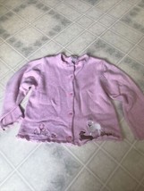 5T Gymboree Pink Embroidered Dog Daschund Cardigan Sweater Heart Buttons - $20.38