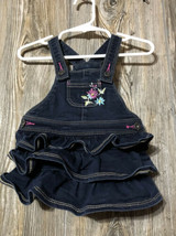 Genuine Baby from OshKosh Girls 6M Overall Tiered Ruffle Denim Dress  - $10.88