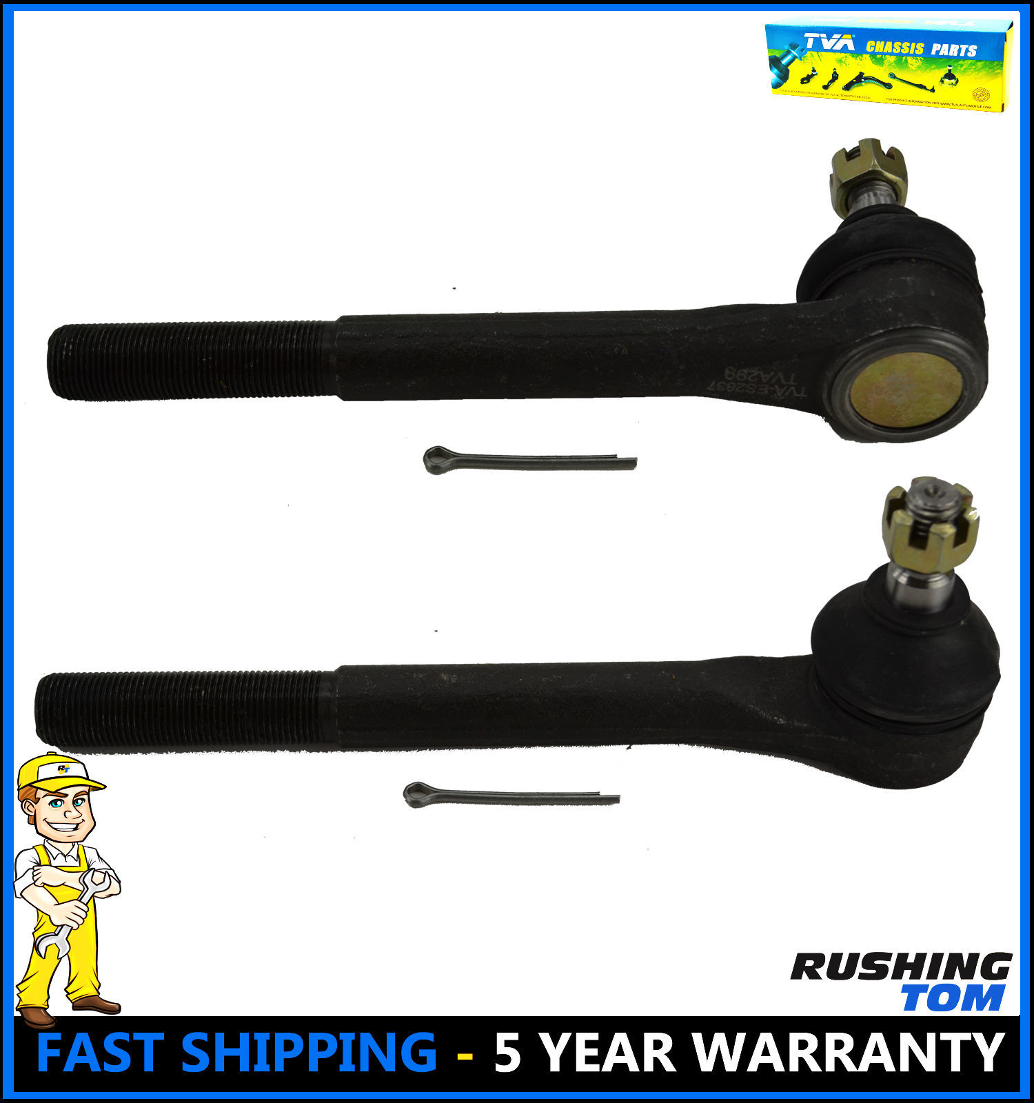 2 Pc Front Inner Tie Rod End Chevy Gmnc 4Wd K1500 K2500 Tahoe Yukon