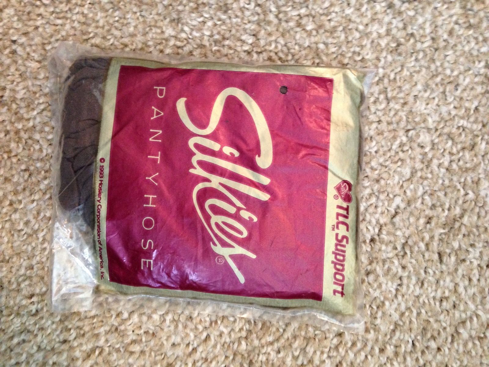 Vintage Silkies Panty Hose 309 Medium Taupe Cotton Plated Crotch  - $9.49