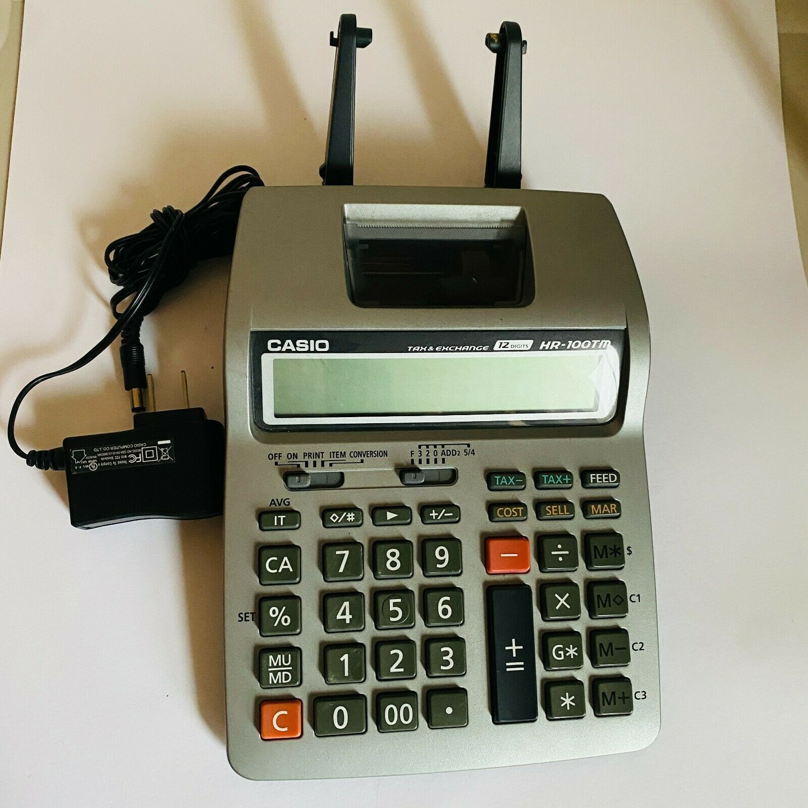 Casio Tax & Exchange HR100TM Printable Calculator 12 Digits preowned