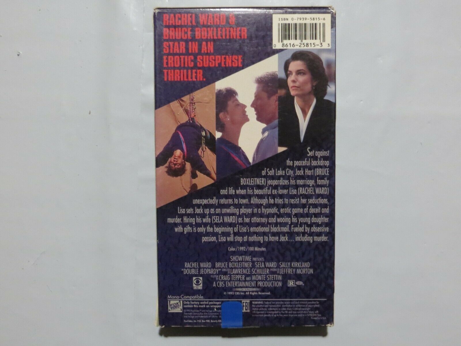 VHS 1992 Double Jeopardy Boxleitner Rachel Ward Showtime X6 - VHS Tapes