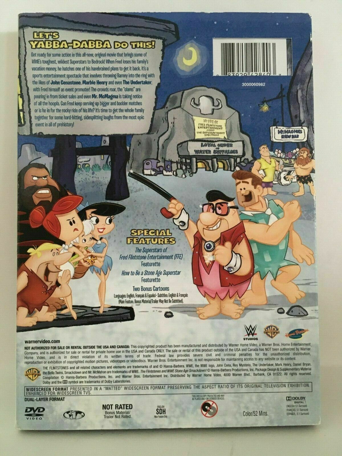 The Flintstones and WWE Stone Age SmackDown (DVD, 2015) DVD, HD DVD