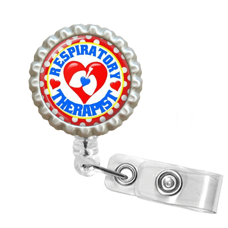 Respiratory Therapist Retractable Reel ID Badge Holder 4.6 ID