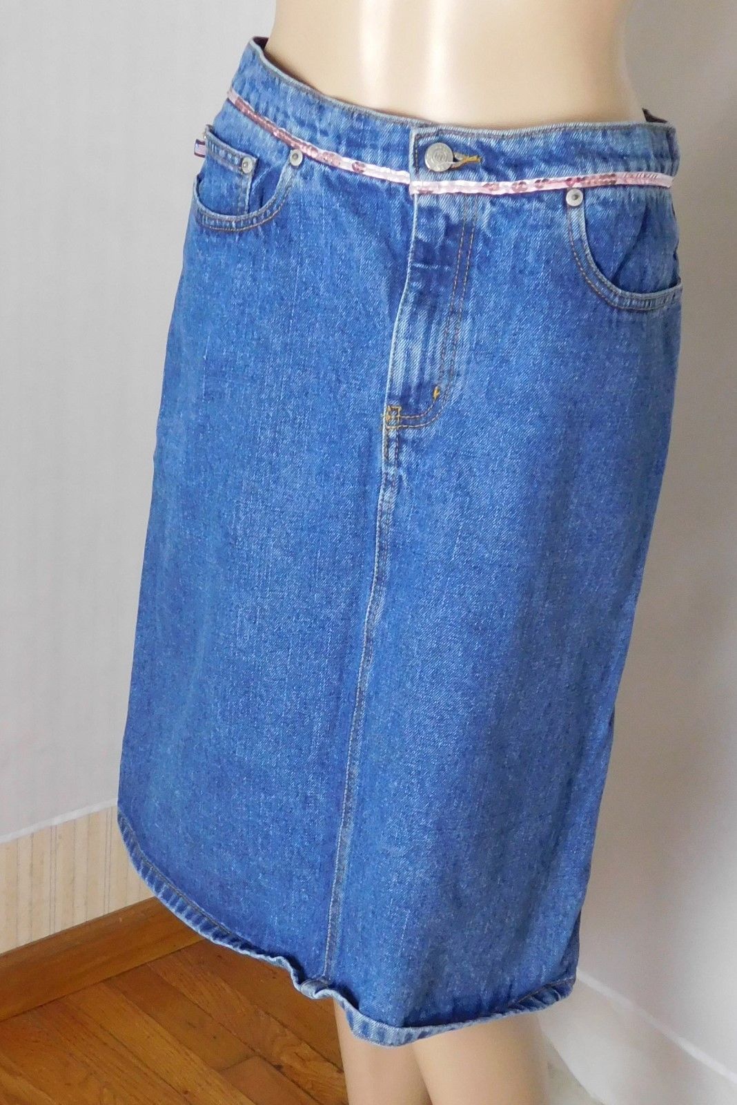 100 cotton denim skirt