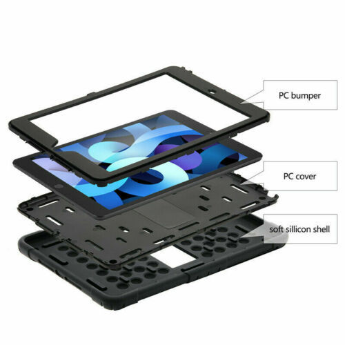 For iPad 5 6 7 8th Gen 10.2 Air Pro 9.7 Hard back hard silicon back case