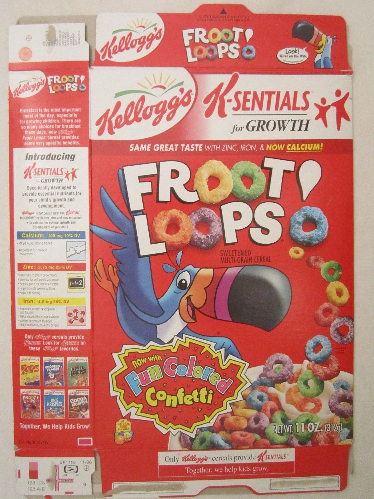Kelloggs Cereal Box 1999 FROOT LOOPS 11 oz and 40 similar items