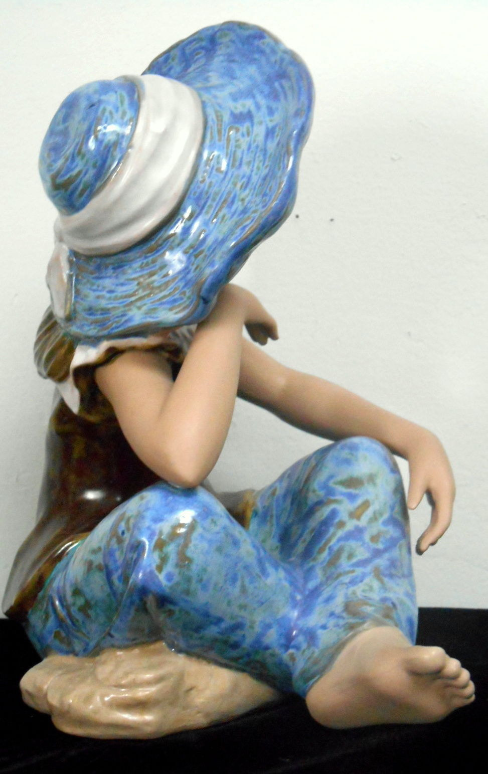 Vintage Tengra Spain Porcelain Spanish Sitting Girl Figurine People