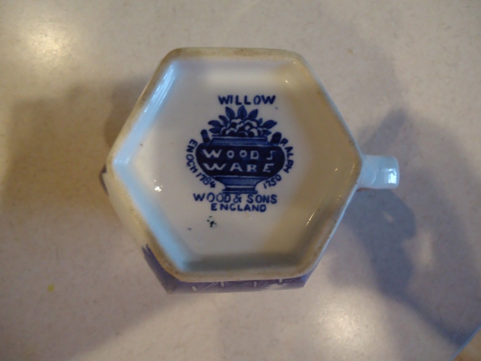 Wood & Sons England Woods Ware Blue Willow 6 Sided Older Backstamp ...