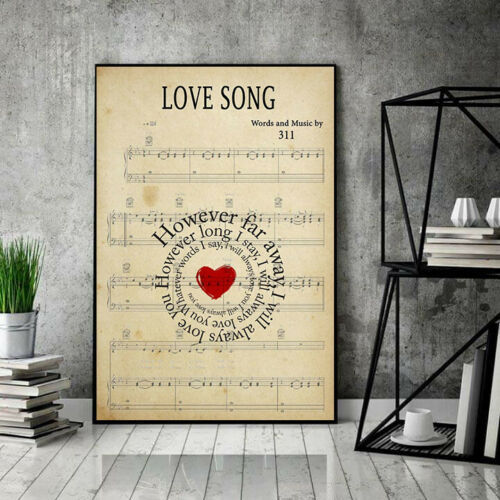 Love lyric song presentation paper picture